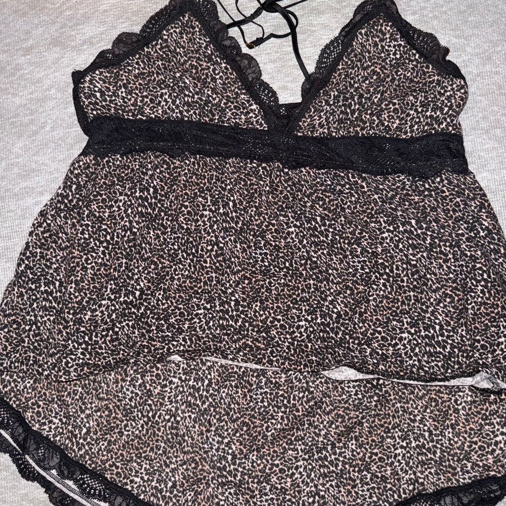 Victoria's Secret Brown and Black Chemise with Elegant Sheen